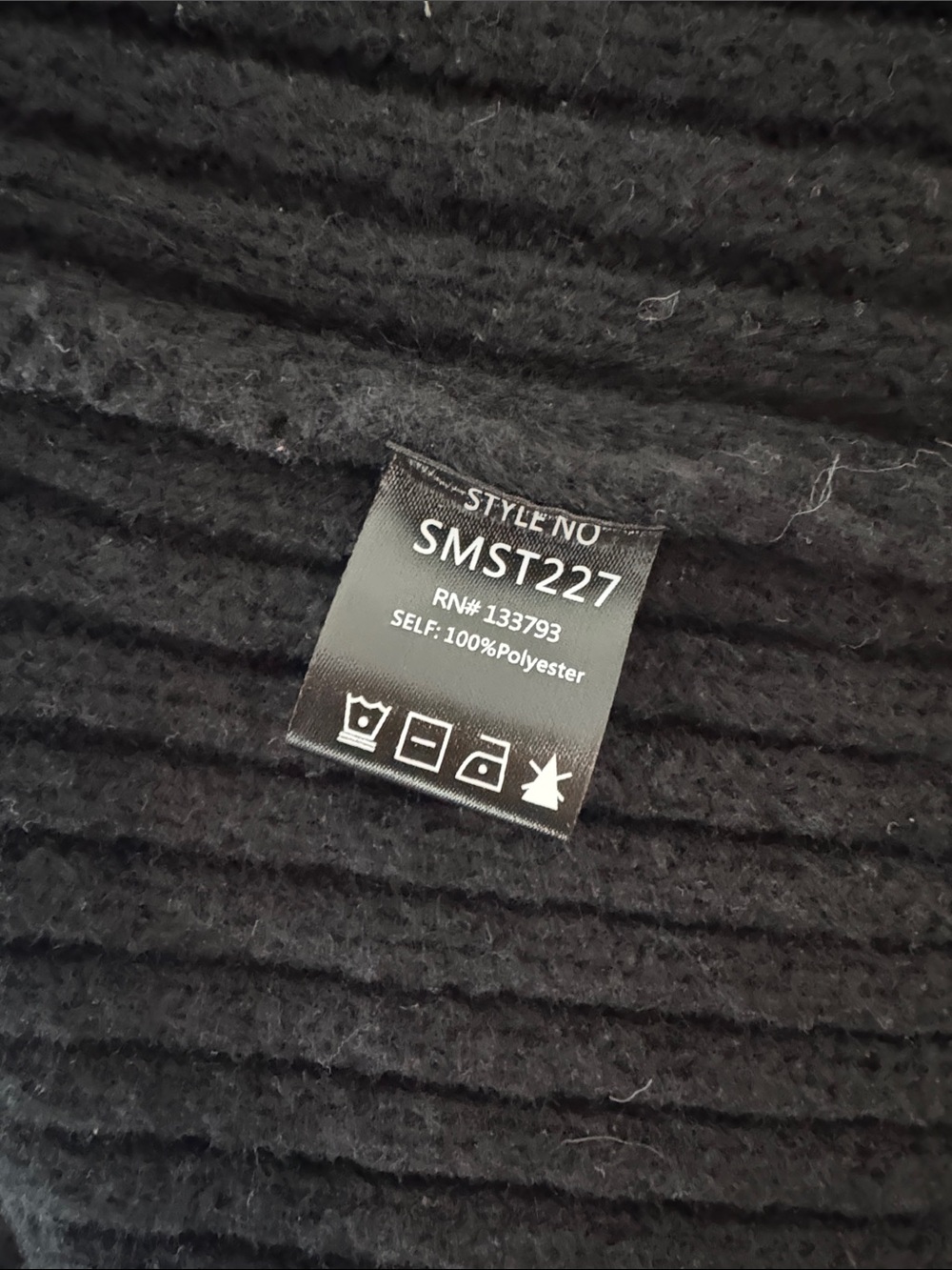 POL Black Ribbed Open Cardigan - Picture 4 of 4